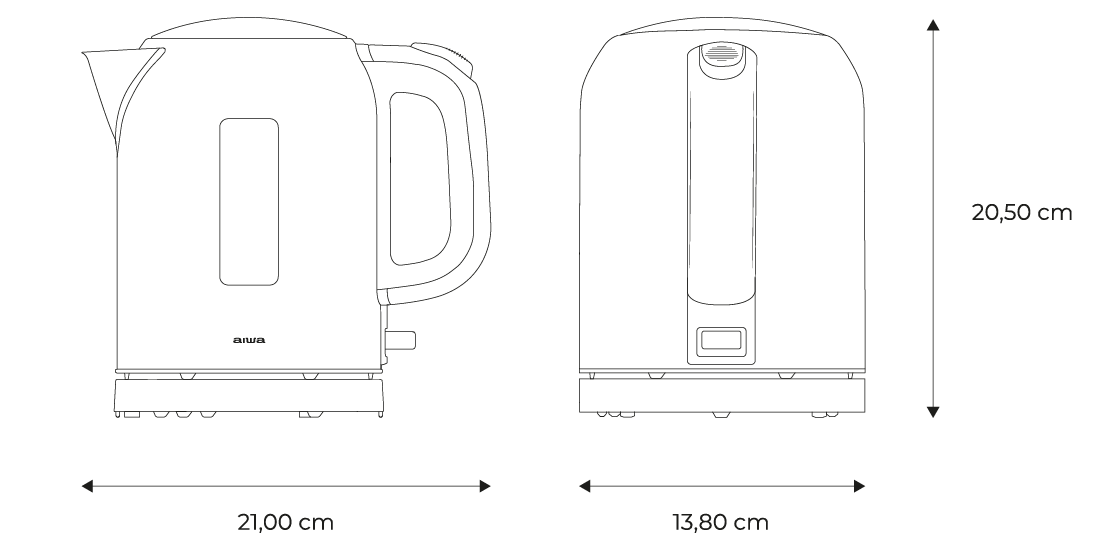 AIWA Kettle RYUJIN-measures AIWA Kettle RYUJIN-measures